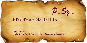 Pfeiffer Szibilla névjegykártya